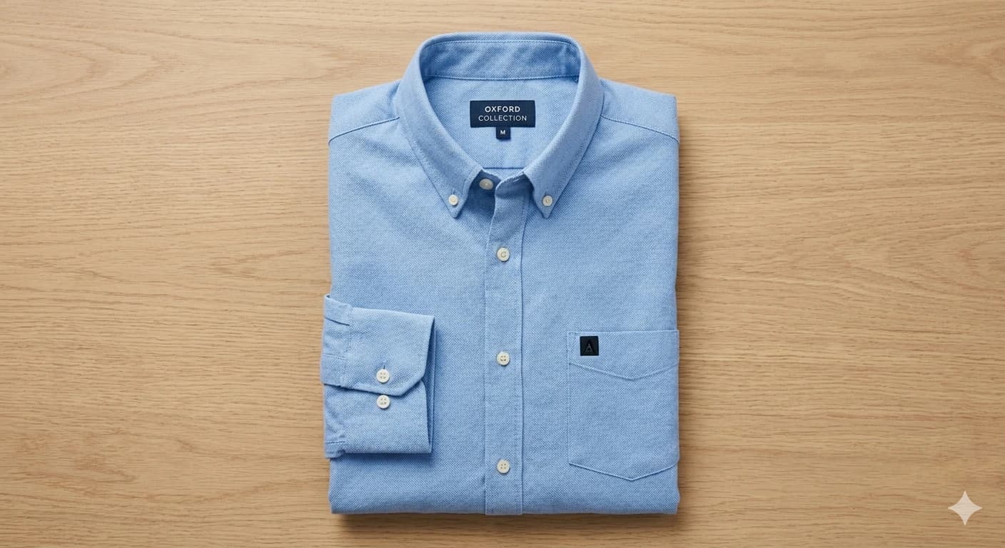 Camisa Oxford azul